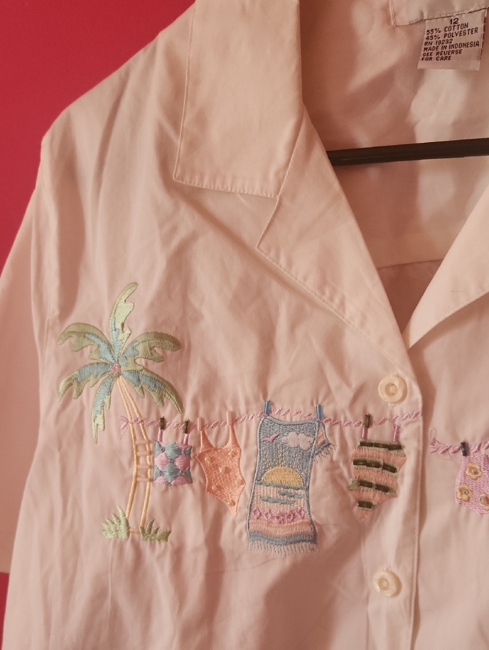 Alfred Dunner NWT Womens Summer, Tropical, Beach Graphic Vacation Shirt Sz 12 - Picture 3 of 10